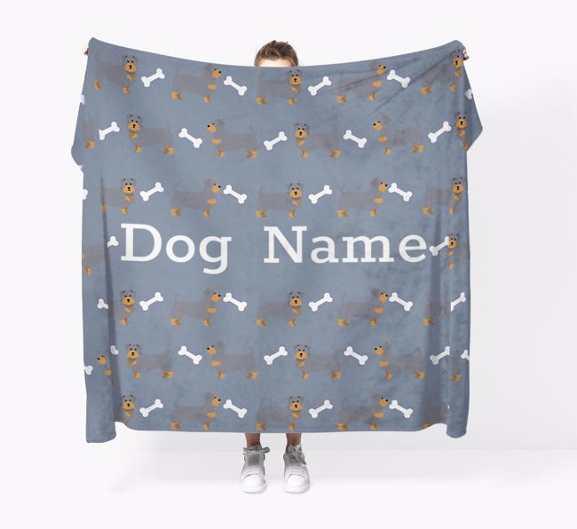 'Bone Pattern' - Personalised {breedFullName} Blanket